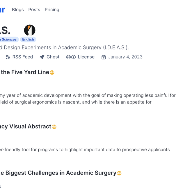 Starting to register DOIs for all blog posts included in the Rogue Scholar